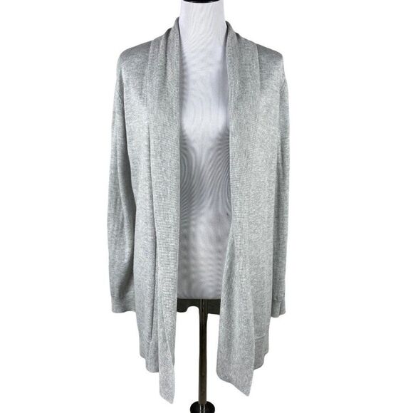 Marine Layer Elle Cashmere Blend Open Front Cardigan Women's Size Small Gray - Picture 2 of 10